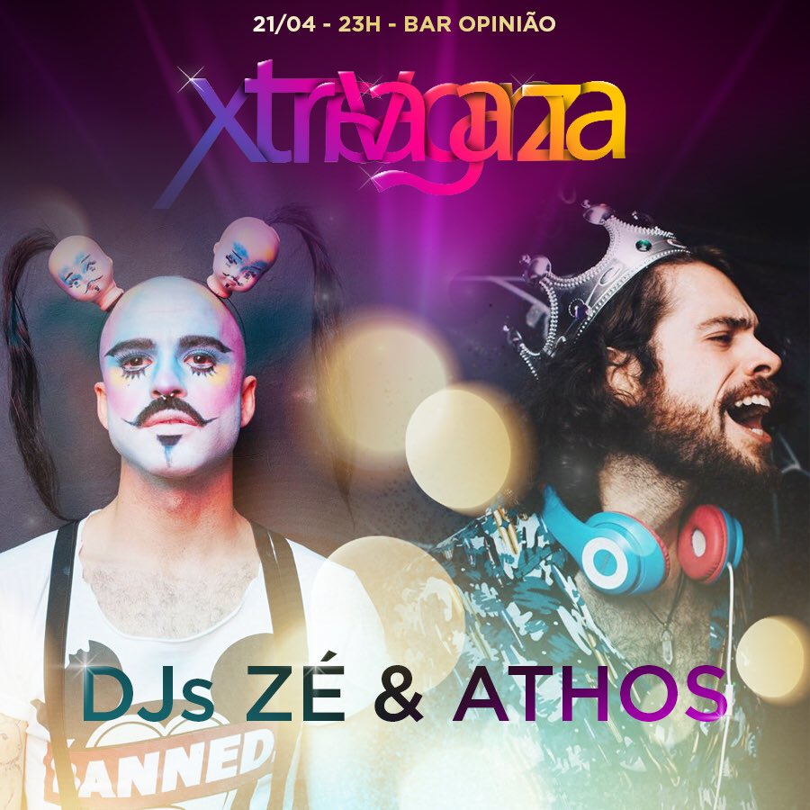 A ordem pra essa edição da Xtravaganza é dançar MUITO! 

Por isso, convidamos José Vitor e Athos Aguiar, da Santa Asantafesta, para discotecar e tocar muitos bons pops pra gente. Vai ser INCRÍVEL! 

Garante já o teu ingresso! bit.ly/Latrice