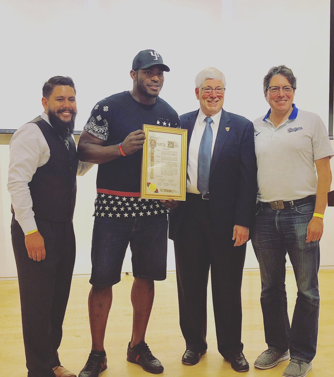 WildHorseFDN's tweet photo. The Mayor of Beverly Hills presented @yasielpuig with a Proclamation dedicated to @WildHorseFDN for the its work on behalf of children &amp; families in need. #thankyou Mayor Gold, we are proud of our #jefe &amp;  the work that he inspires to be done on behalf of the #children. https://t.co/vTsPdcLrpb