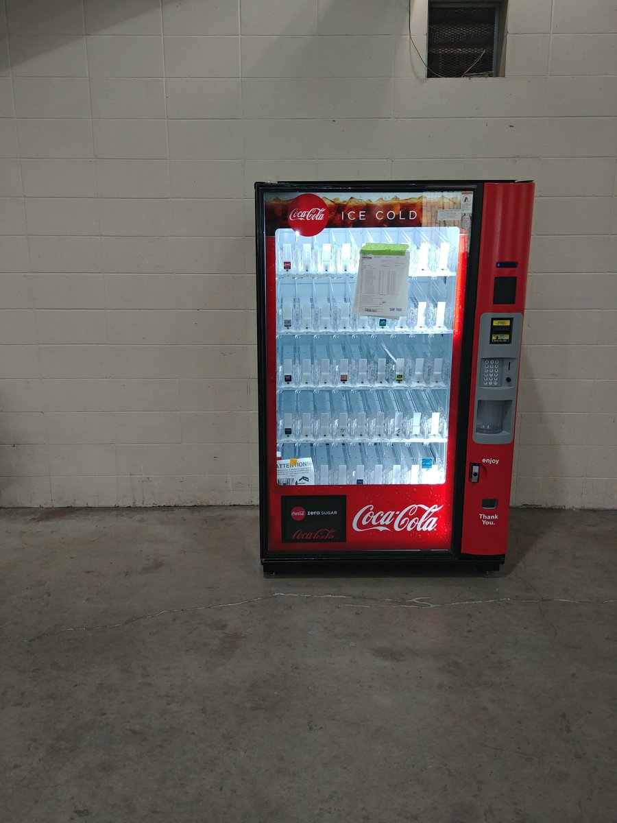 Got me a coke machine!  Who's fancy now? <a href="/DuncanSCND/">DuncanStudentCenter</a>
Soon it will have drinks, too!