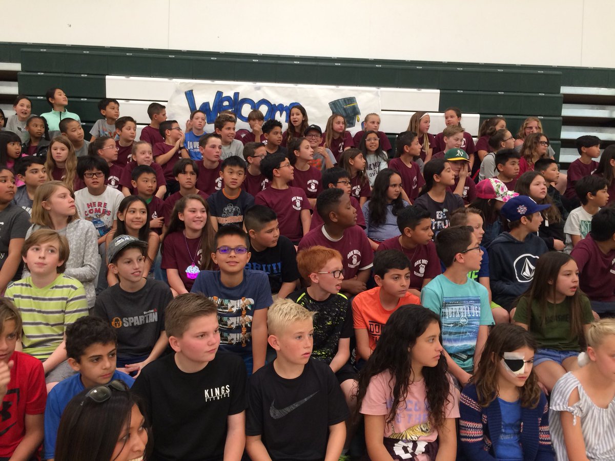 Oak Mesa 5th grade students enjoying their visit at Ramona Middle School!