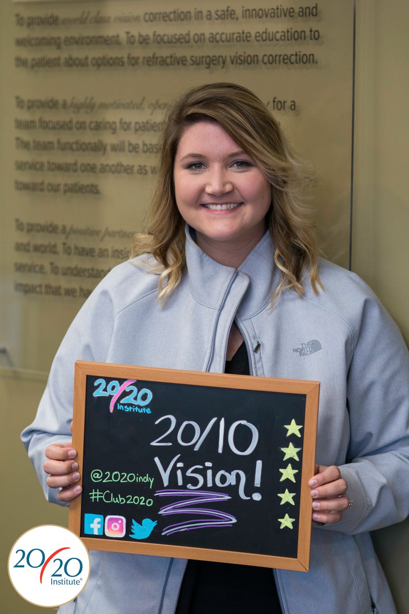 2020Indy's tweet photo. Nothing is more satisfying than celebrating when our patients meet and exceed their goals, as we see here with Aubrey, who has better than perfect vision at just a week out from her procedure!

Call 317-202-0669 or visit https://t.co/4XpoSuZAWm to take your first steps! https://t.co/2ERRnZOZ0K