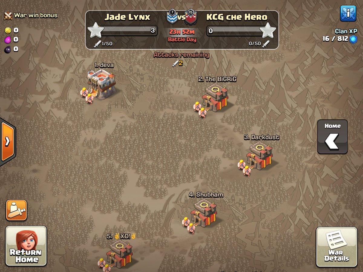JadeLynxCOC's tweet photo. Battle day has started! Let’s win this war 😎.
#clashofclans #supercell #3star #JadeLynx #clanwar #warclan #ClashRoyaleCountry #clashwithminion https://t.co/kK055h2ZyR