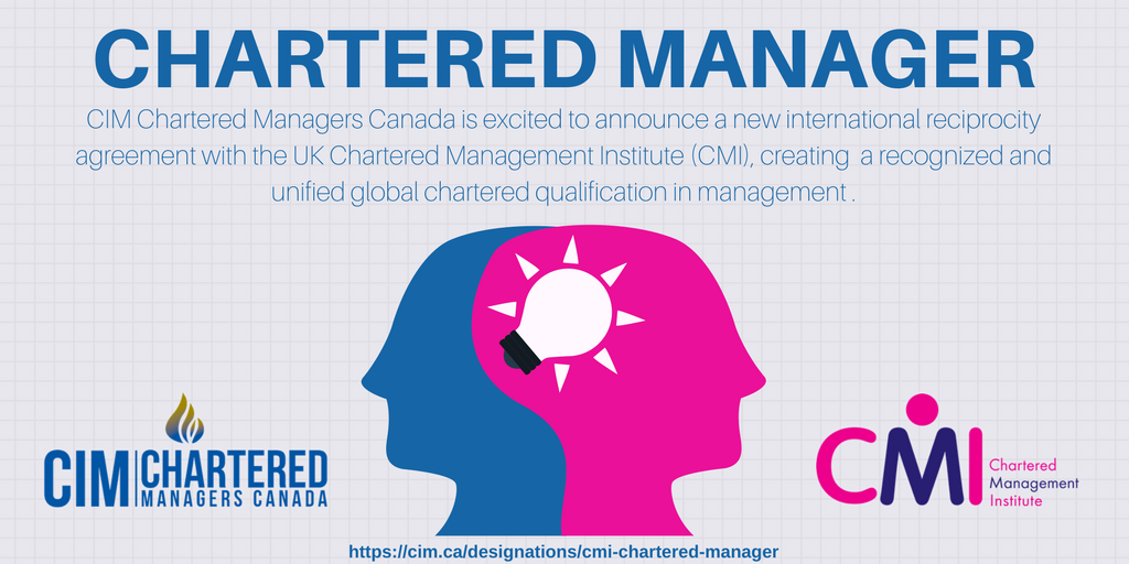 CIM_National's tweet photo. With our new international reciprocity with the UK's @cmi_managers , we're taking the first step in creating a unified global chartered qualification in #management! https://t.co/r0JZOXuogn #CharteredManagers #GetChartered #Leadership https://t.co/Nnu81E3kI4
