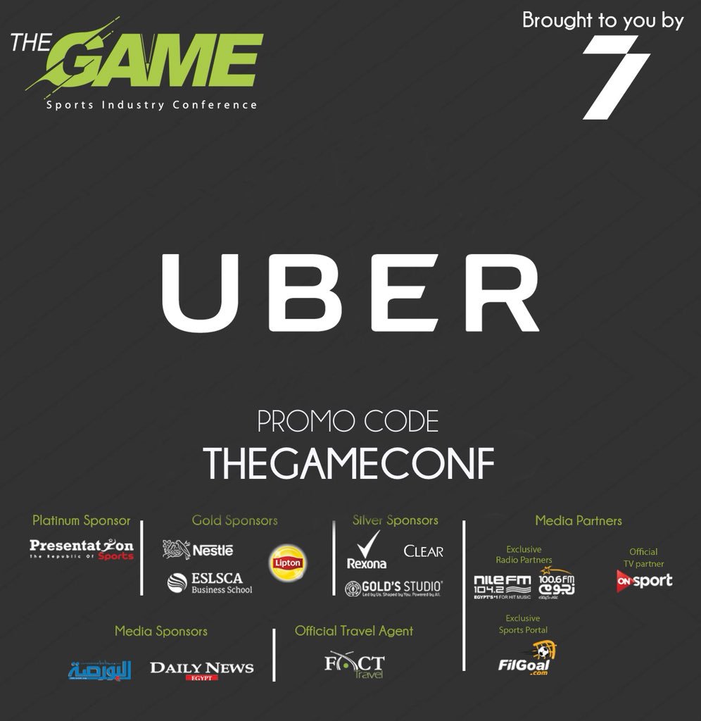 GameSportsConf's tweet photo. For A limited time only!

For the Conference attendees …. 
Use the Promo Code: “THEGAMECONF” to get 2 free trips
To/ from the Nile Ritz-Carlton. The ride is free up to 70EGP per trip! Valid for tomorrow only.

#TheGame #SportsIndustry #Conference #TheGameSIC #GameSportsConf. https://t.co/ryiWWsV122