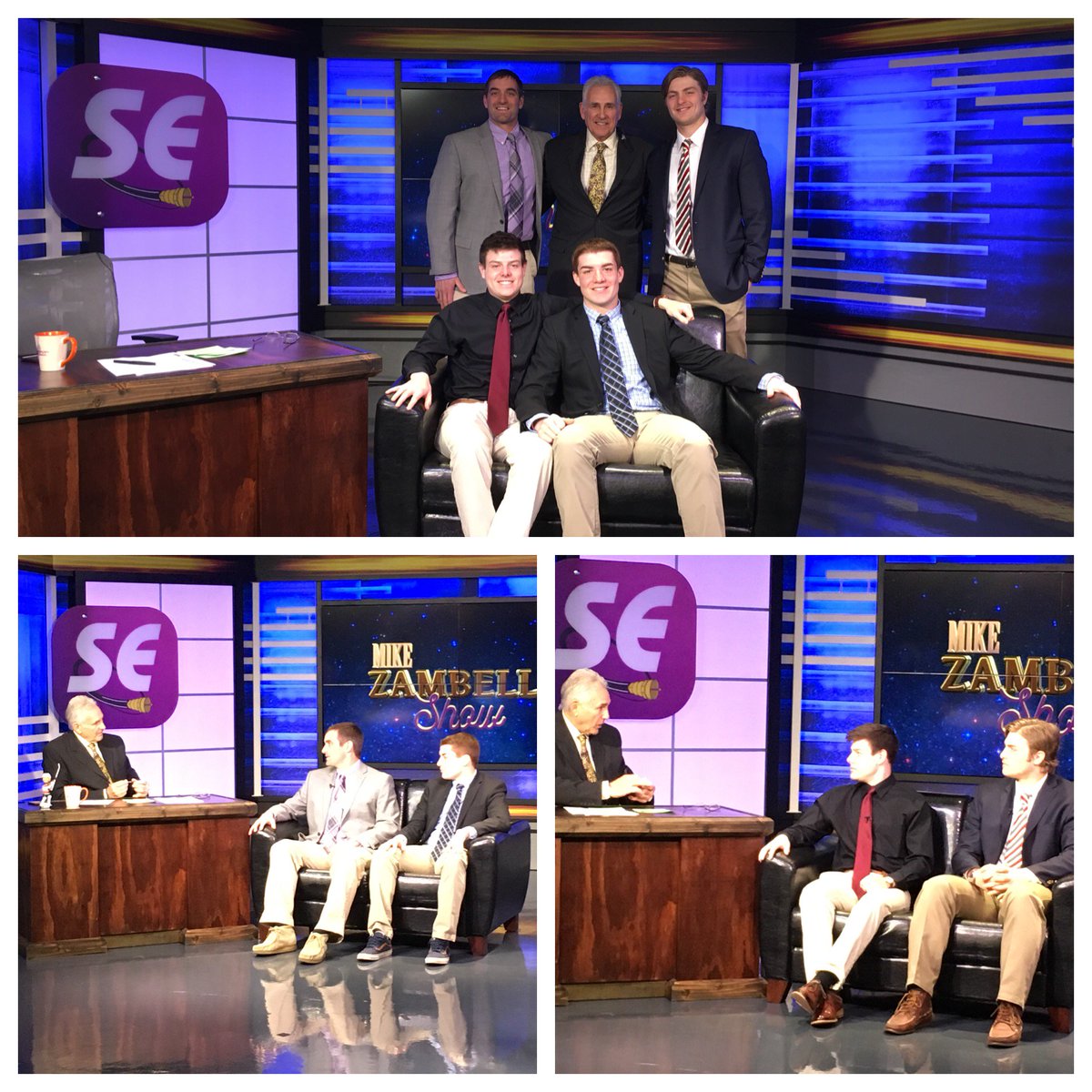 Muhl_mlax's tweet photo. Thanks to @TV2_Sports for hosting @MuhlenbergLax on the Mike Zambelli Show today! Our guys had a great time! Show airs tonight at 5, 7, 10:30; Mules host Swarthmore tomorrow at 7 #CentConf #d3lax https://t.co/X0pTTVgkt5