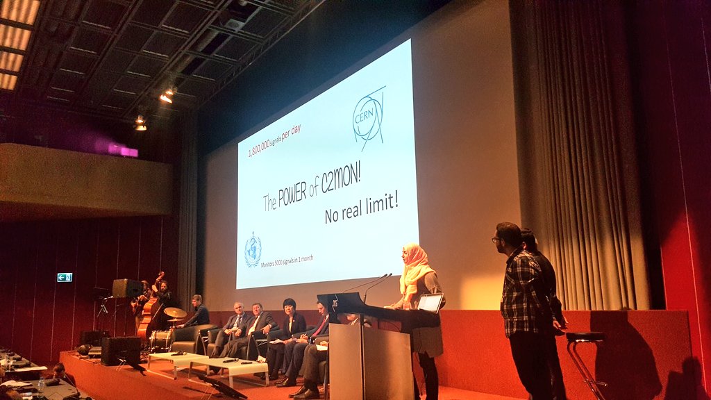 HScienceAdvisor's tweet photo. #GHF2018: Charlotte Warakaulle @cwarakaulle &amp; Team2.7 Tanzania presenting @CERN Medical Technology Hackathon results @Hopitaux_unige @Genevaforum @theportatcern @HumanitarianLab @impacthubgeneva https://t.co/DiOFm45uFH #cernmedtechhack @MassChallengeCH https://t.co/zDXJgaf1ix