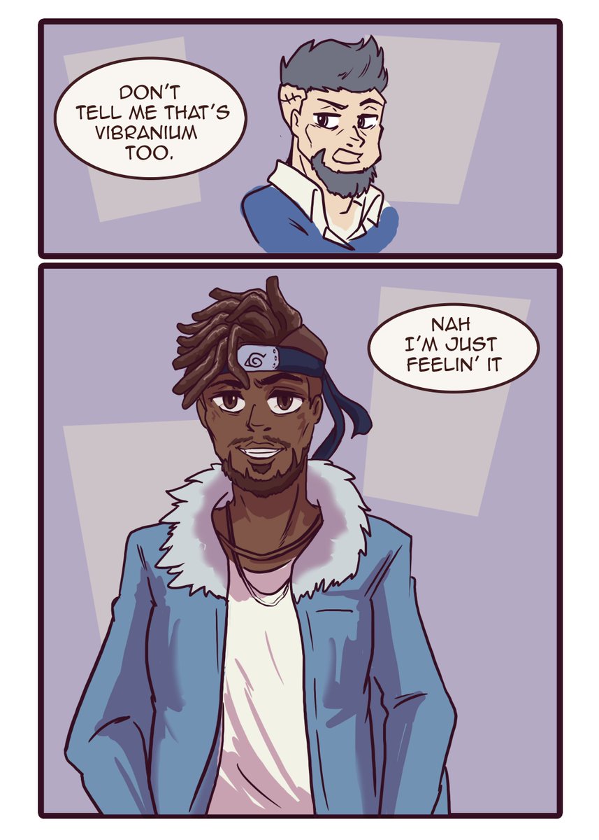 Leraphe_'s tweet photo. quick warm-up comic to get back into the swing of things.
Has anyone used this idea before? bc i wouldnt be too surprised.
#BlackPanther #weebmonger https://t.co/SuA3QtOeA5