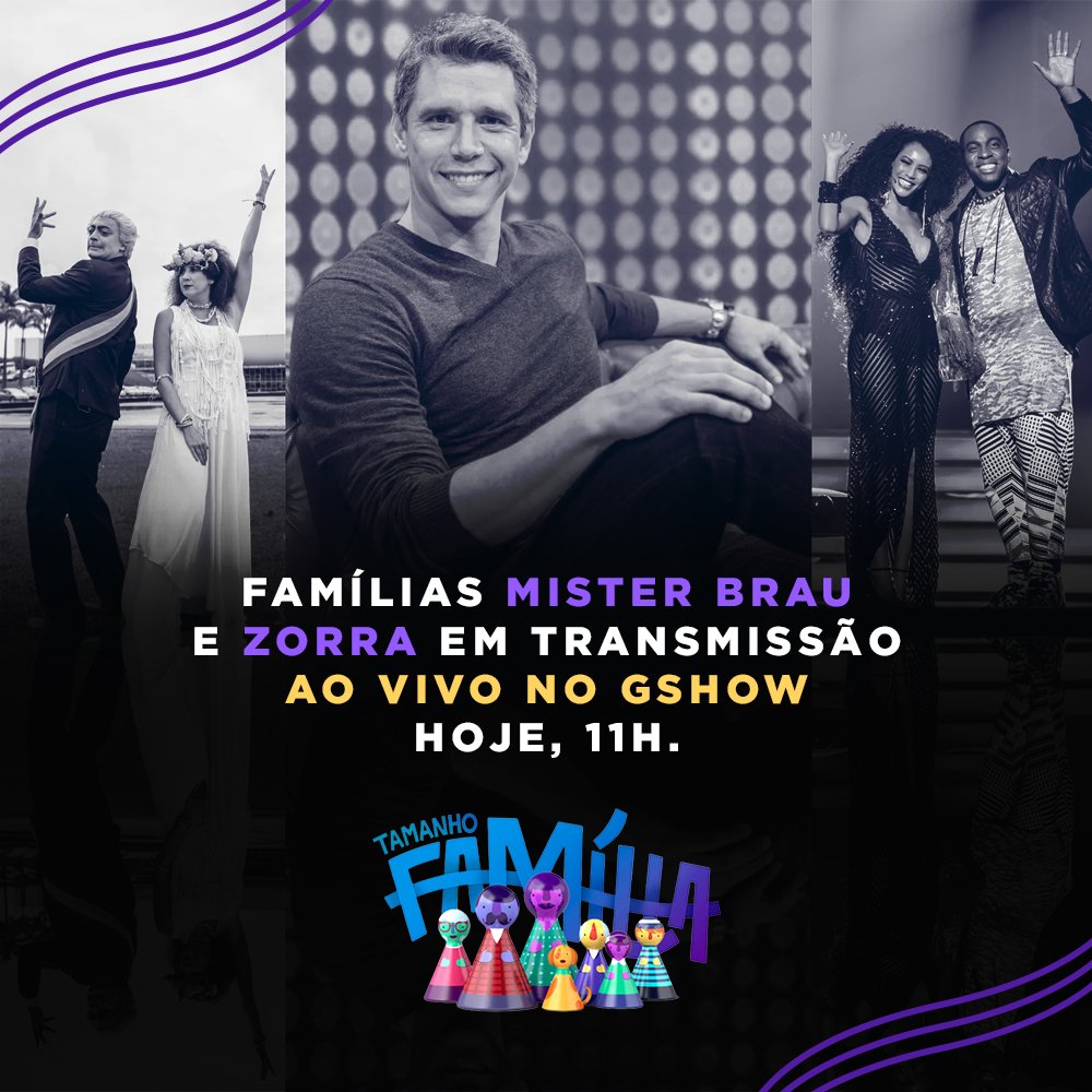 Hoje é dia de transmissão ao vivo do Tamanho Família no <a href="/gshow/">gshow</a>!!! Vamos receber as famílias Mister Brau e Zorra, 11 horas começa!!!!
gshow.globo.com/programas/tama…