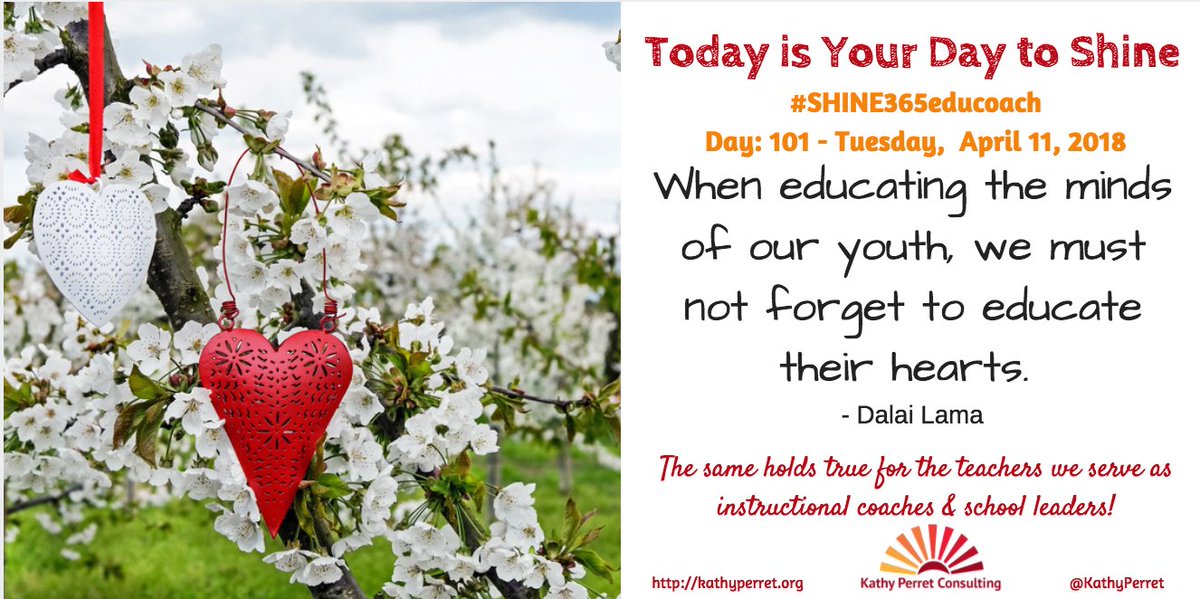 KathyPerret's tweet photo. Happy Tuesday. Are you ready to SHINE? How are you reaching the hearts of teachers and students you serve? #educoach #coachapproach #joyfulleaders #tosachat #coachclub #instructionalcoach #edchat #g2gchat https://t.co/gLoVEFzw11