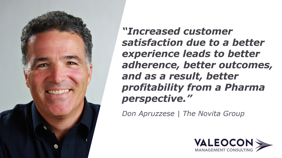 valeoconmc's tweet photo. In our latest #CommercialExcellenceinPharma episode we talk to Don Apruzzese about optimizing the customer experience in healthcare to drive better patient outcomes.  Listen and subscribe to our podcast: https://t.co/BObt2ri1lF #pharma #commercialexcellence #customerexperience https://t.co/lkXdO8NiT1