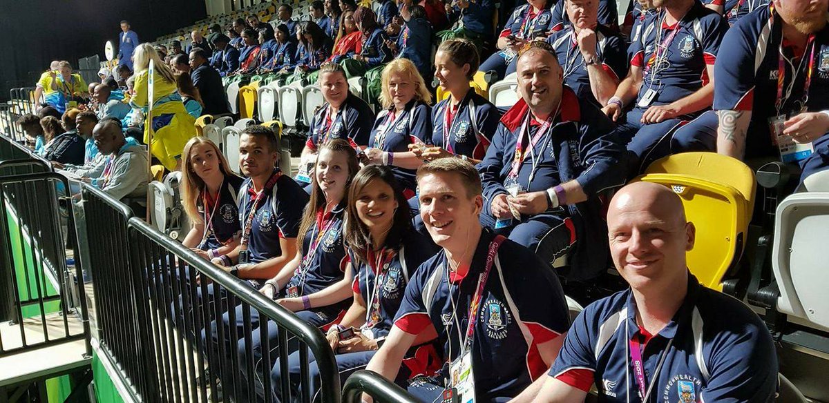 FalklandsGov's tweet photo. #TerrificTuesday huge congratulations to Mark & Christian for remaining in 12 in the shooting, meanwhile #TeamFalklands have been playing their first rounds of badminton. #GC2018 #shakeyourfeathers #makearacquet https://t.co/bM5WZqIz7r