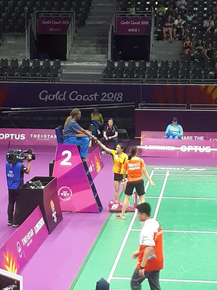FalklandsGov's tweet photo. #TerrificTuesday huge congratulations to Mark & Christian for remaining in 12 in the shooting, meanwhile #TeamFalklands have been playing their first rounds of badminton. #GC2018 #shakeyourfeathers #makearacquet https://t.co/bM5WZqIz7r
