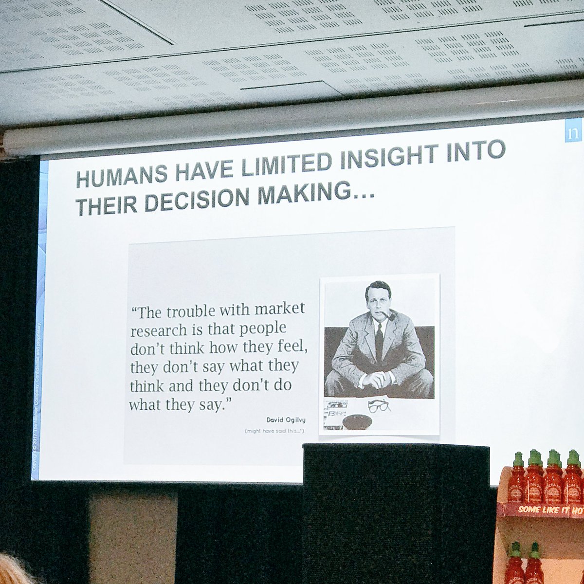 popkornhjerne's tweet photo. Harde frakta på @Nielsen 🤔 “We don’t think how we feel, say what we think or do what we say”. Da blir ting fort litt utfordrende 😜 #produktutvikling #vekst #innsikt #forbruker #neuroscience #insight #comprehensiveviewofengagement #kavli #forbrukerinvolvering https://t.co/IroSttwBqS