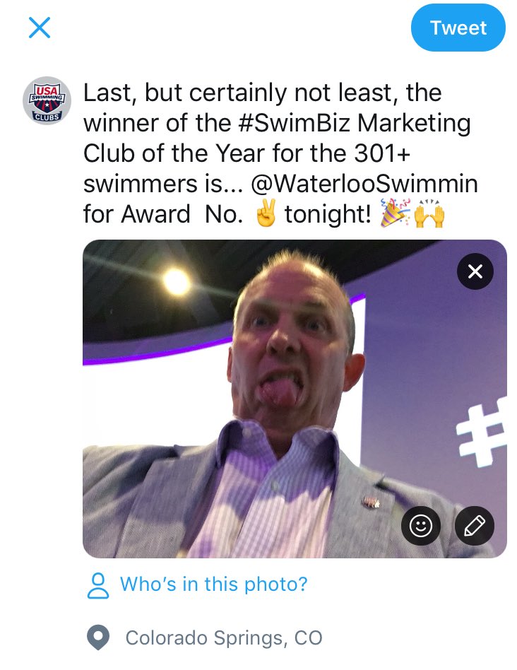 kararaney's tweet image. A treat for you all on the last day of #SwimBiz: A social media (almost) fail 👇😜