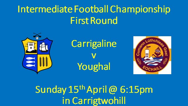 Carrigaline GAA (@carrigalinegaa) on Twitter photo Championship Starts this weekend! Fixtures below.
<a href="/carrigdhoun_gaa/">Carrigdhoun GAA</a> <a href="/OfficialCorkGAA/">Cork GAA</a> <a href="/Carrig_Coaching/">Coach Brendan O'Driscoll</a> <a href="/carrigladies/">carrigladiesfootball</a> <a href="/CarrigCamogie/">Carrigaline Camogie</a> <a href="/Carrigdhounnews/">Carrigdhoun Newpaper</a> <a href="/CarrigalineTT/">CarrigalineTidyTowns</a> <a href="/ccs_info/">Carrigaline CS</a> <a href="/smlcarrigaline/">Scoil Mhuire Lourdes</a> <a href="/CarrigalineBA/">Carrigaline BA</a> <a href="/the_Barrs/">St Finbarr’s National H&F Club</a> <a href="/YoughalGAA/">Youghal GAA</a>
#CarraigAbú Championship Starts this weekend! Fixtures below.
<a href="/carrigdhoun_gaa/">Carrigdhoun GAA</a> <a href="/OfficialCorkGAA/">Cork GAA</a> <a href="/Carrig_Coaching/">Coach Brendan O'Driscoll</a> <a href="/carrigladies/">carrigladiesfootball</a> <a href="/CarrigCamogie/">Carrigaline Camogie</a> <a href="/Carrigdhounnews/">Carrigdhoun Newpaper</a> <a href="/CarrigalineTT/">CarrigalineTidyTowns</a> <a href="/ccs_info/">Carrigaline CS</a> <a href="/smlcarrigaline/">Scoil Mhuire Lourdes</a> <a href="/CarrigalineBA/">Carrigaline BA</a> <a href="/the_Barrs/">St Finbarr’s National H&F Club</a> <a href="/YoughalGAA/">Youghal GAA</a>
#CarraigAbú