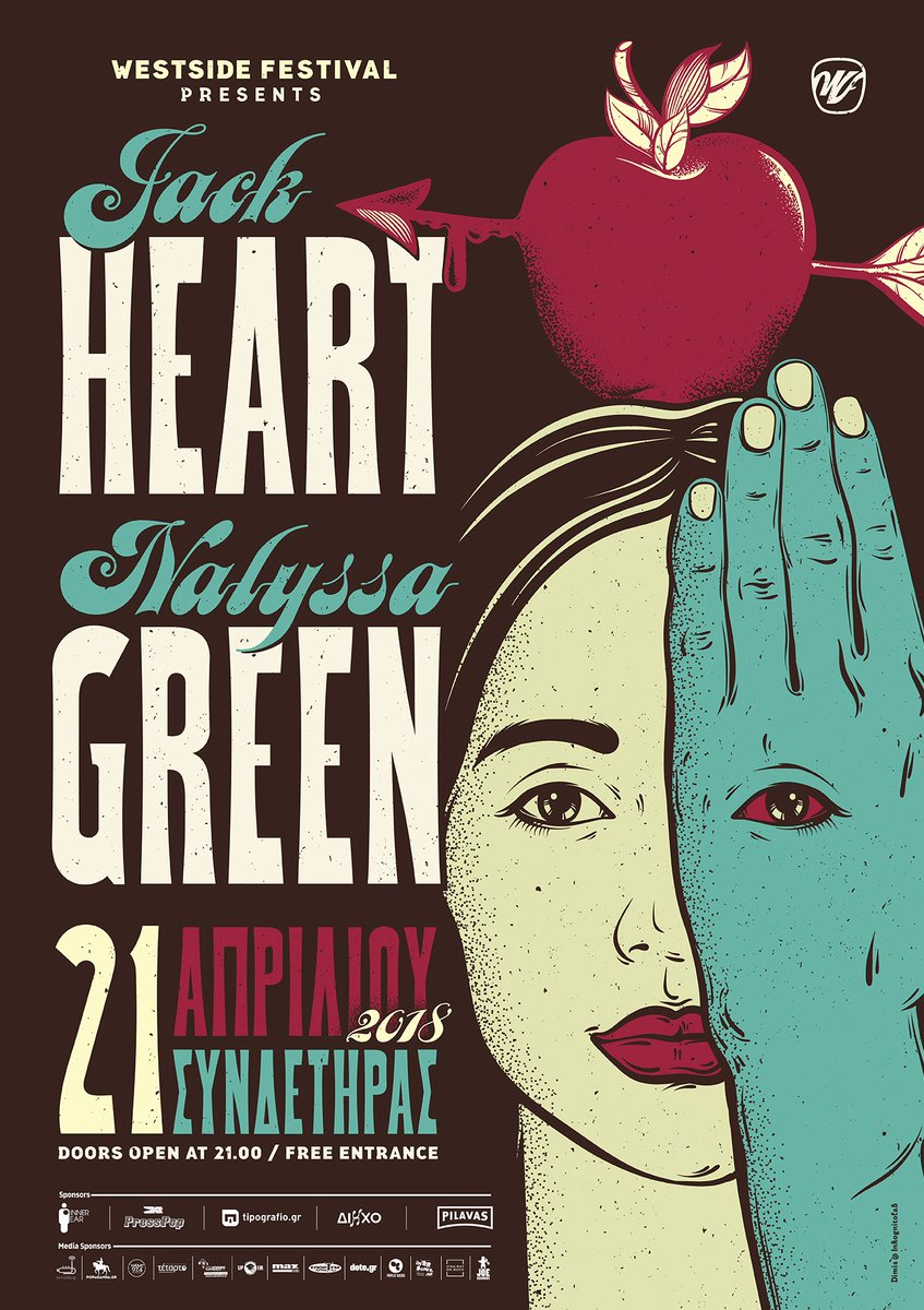Westside Festival Presents: <a href="/nalyssagreen/">nalyssa green</a> &amp; Jack Heart Live!
📍 Συνδετήρας
🗓️ Σάββατο 21 Απριλίου
🕘 Έναρξη 21:00
🆓 Είσοδος Ελεύθερη
🔊 Αfter party by @presspopgr 
#WestsideFestival #double #bill #spring #live #patras