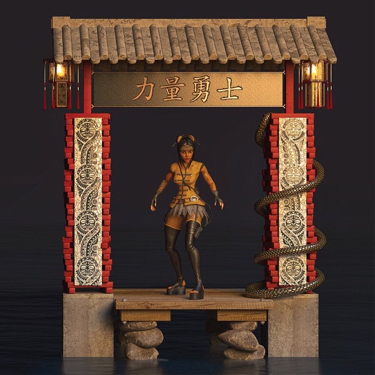 innyspa's tweet photo. Warrior Mei Li 🙏😊⛩🎏 my personal project, for the soul 😇 #digitalart #3d #model #modeling #cg #character #game #gameart #artist #digital #art #games #design #zbrush #sculpture #warrior #3dart #style #girl #painting #SubstancePainter https://t.co/GZfIZ61Iof
