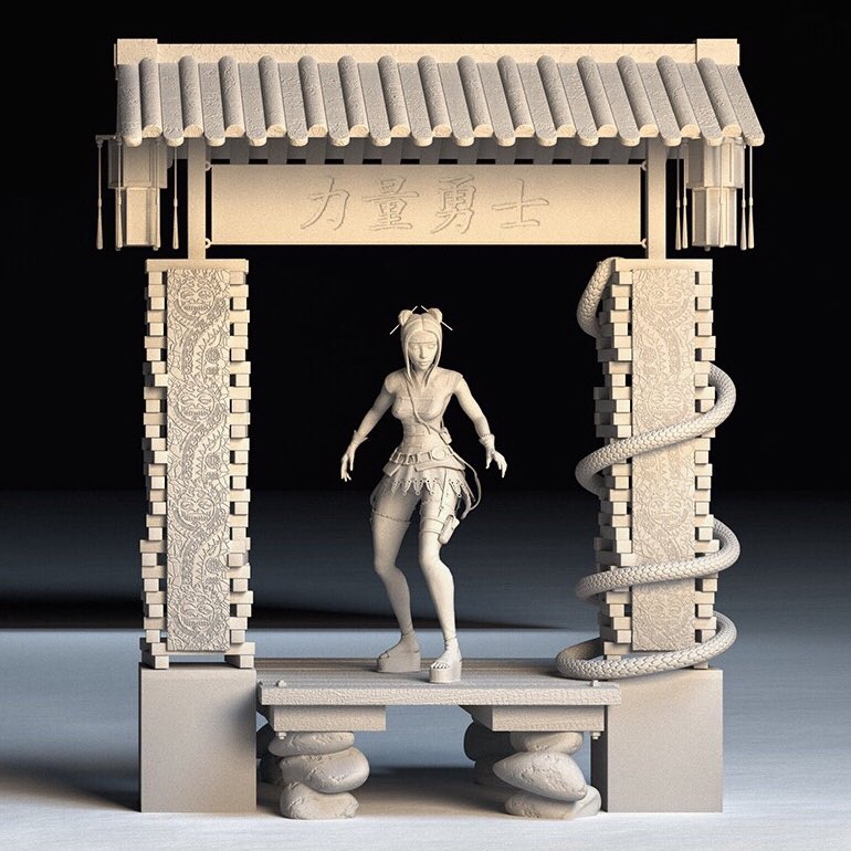 innyspa's tweet photo. Warrior Mei Li 🙏😊⛩🎏 my personal project, for the soul 😇 #digitalart #3d #model #modeling #cg #character #game #gameart #artist #digital #art #games #design #zbrush #sculpture #warrior #3dart #style #girl #painting #SubstancePainter https://t.co/GZfIZ61Iof