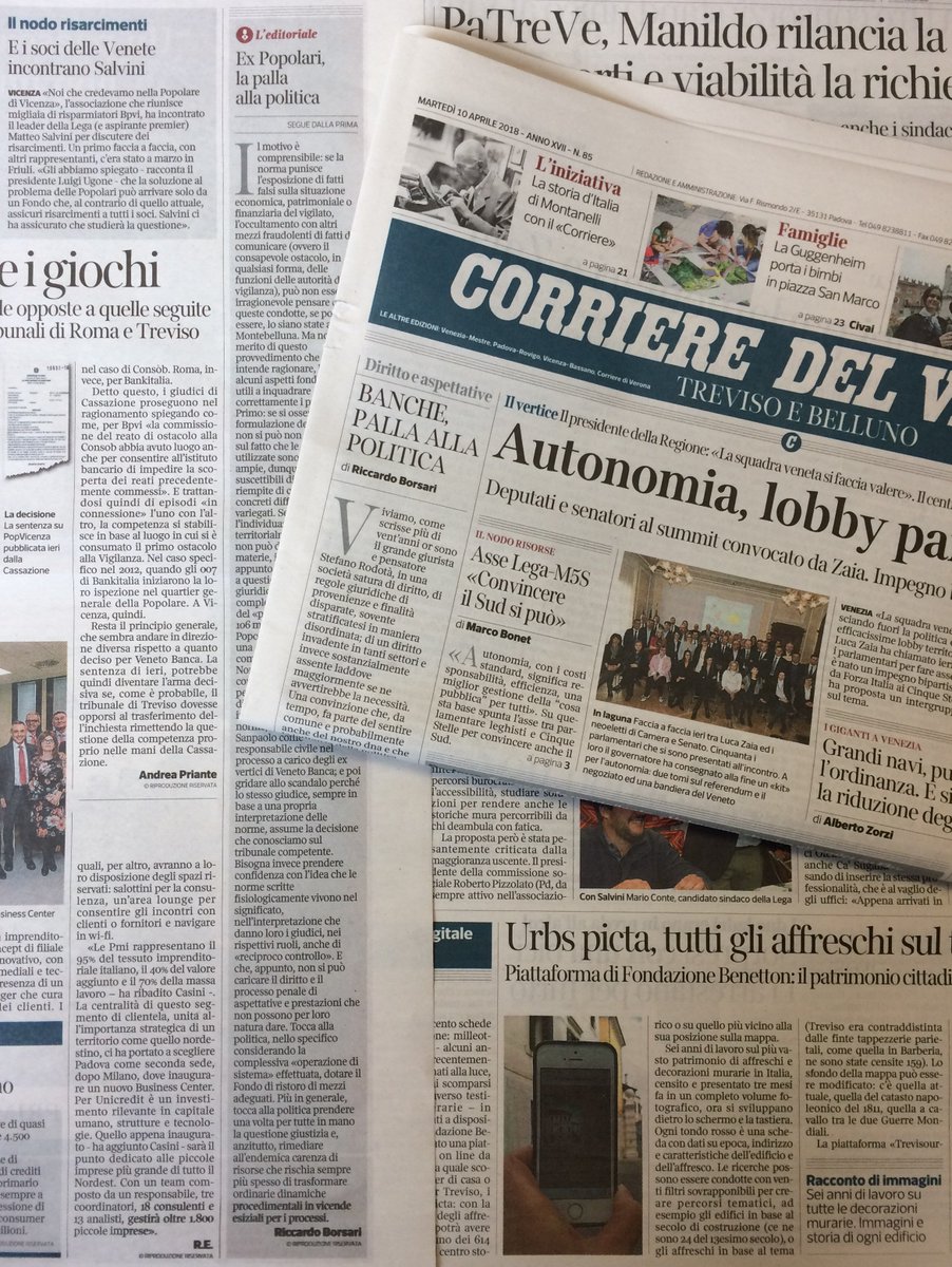 BorsariRiccardo's tweet photo. Su @ilcorrieredelveneto il mio punto di vista sulla situazione giudiziaria attorno alla vicenda delle #BancheVenete
#VenetoBanca #PopVi #BPV https://t.co/A49L5eWMLC