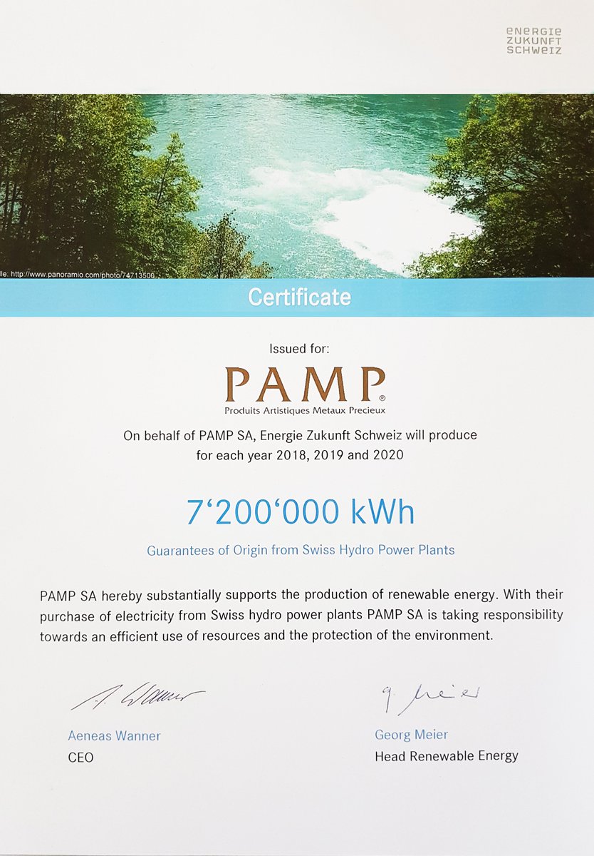 PAMP_SA's tweet photo. PAMP is pleased to announce its purchase of over 7 million kWh per year from Swiss hydropower plants. To learn about additional PAMP sustainability measures: https://t.co/IxGF840Pei https://t.co/SAkp8EexVr