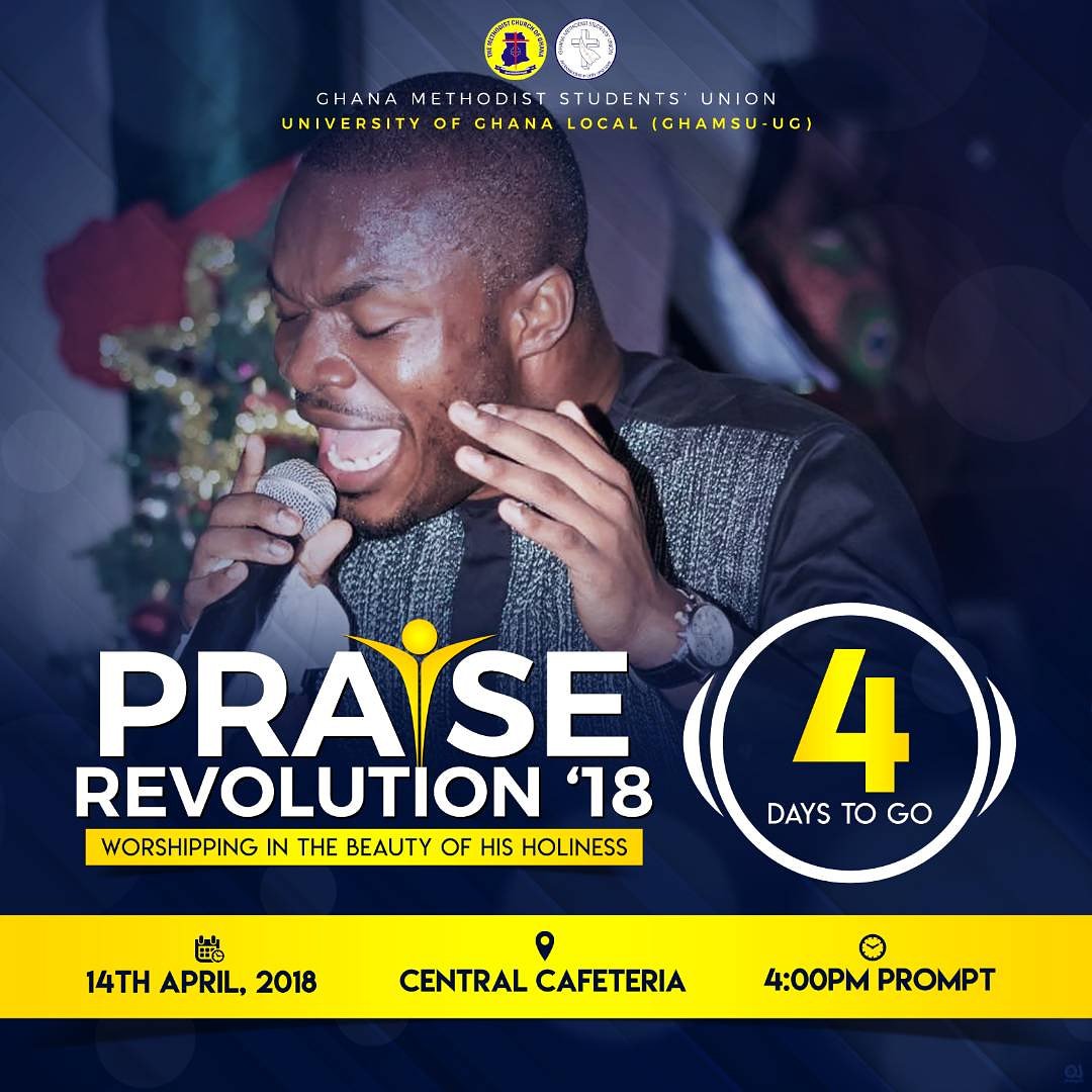 ghamsu_uglocal's tweet photo. Hi Family, ​Bro Bernard Yeboah Twumasi​ will be ministering... You can't Miss..Thank you for booking your seat at CC, this Saturday @4pm..
..
#praiserevolution '18 ​#Save the Date...​
​#14thApril,2018 @ 4PM​
​#Central Cafeteria, UG CAMPUS​
​#officialCountdown...​
​#4DAYSMORE... https://t.co/fZOlxXHHME