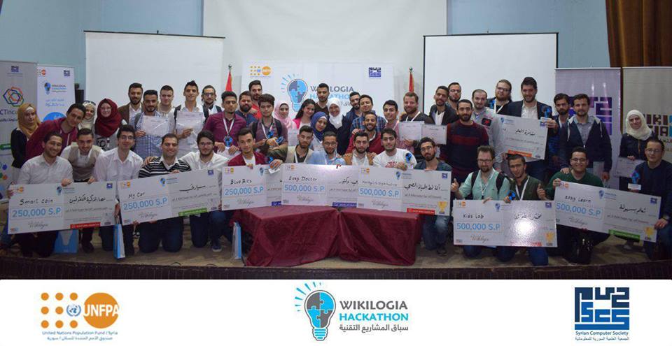 UnfpaSyria's tweet photo. .@UNFPA #Syria is proud to close @Wikilogia #Hackathon in partnership with #SyrianComputerSociety in #Aleppo. 40 #YouthLed projects. #Robotics #ArtificialIntelligence #WebBasedApplications #Gamifications. https://t.co/Q6jq4QMKt8