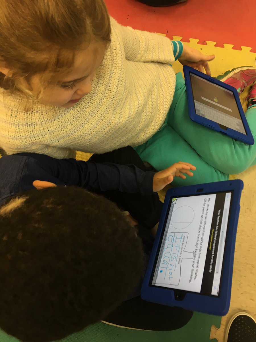 Ss ❤️ using <a href="/PearDeck/">Pear Deck Learning</a> during math! Ss are able to be interactive with the lesson and explain their thinking. #EESLearnandLead