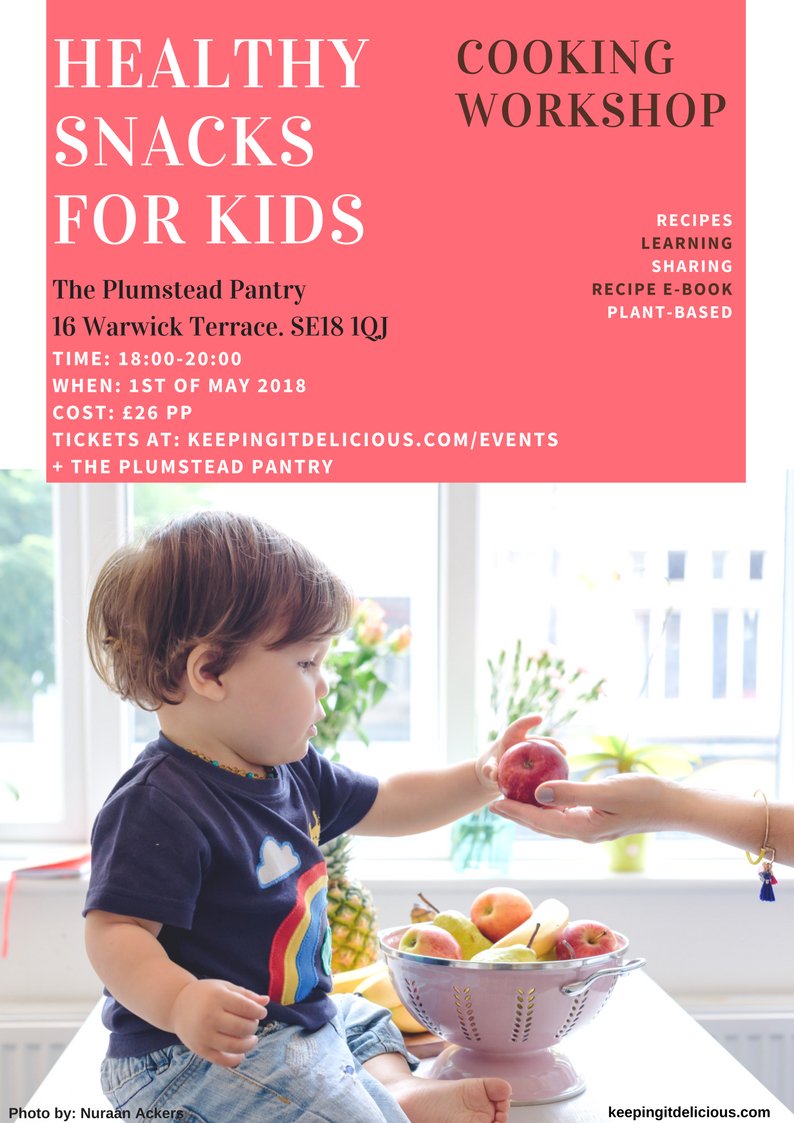 KeepingitDelic's tweet photo. I'm happy to present Healthy Snacks for Kids-Cooking Workshop!  The workshop will be @PlumPantry #Greenwich #plantbased #HealthyLiving #healthykids #Cooking #Vegan https://t.co/1AsFWuZuV6