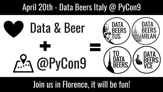 #DataBeers ❤️#PyConNove.
Il 20 Aprile <a href="/databeersTUS/">databeersTUS</a>, in collaborazione <a href="/databeerstorino/">DataBeers Torino</a>, <a href="/DatabeersMilan/">databeersMilan</a>, <a href="/DataBeersVCE/">DataBeers Venezia</a> ... e <a href="/pydatait/">PyData Florence</a>, organizza un evento all'interno di PyCon Nove. 6 Data Story e fiumi di birra <a href="/EstrellaDammEs/">Estrella Damm Es</a> 🍻🍺
Non mancare
startupsaturday.it/events/databee…