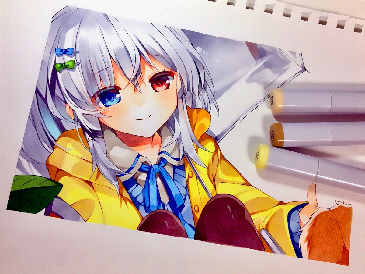 Wakana あとは背景だけ 模写 コピック T Co 9frbppoiqz Twitter