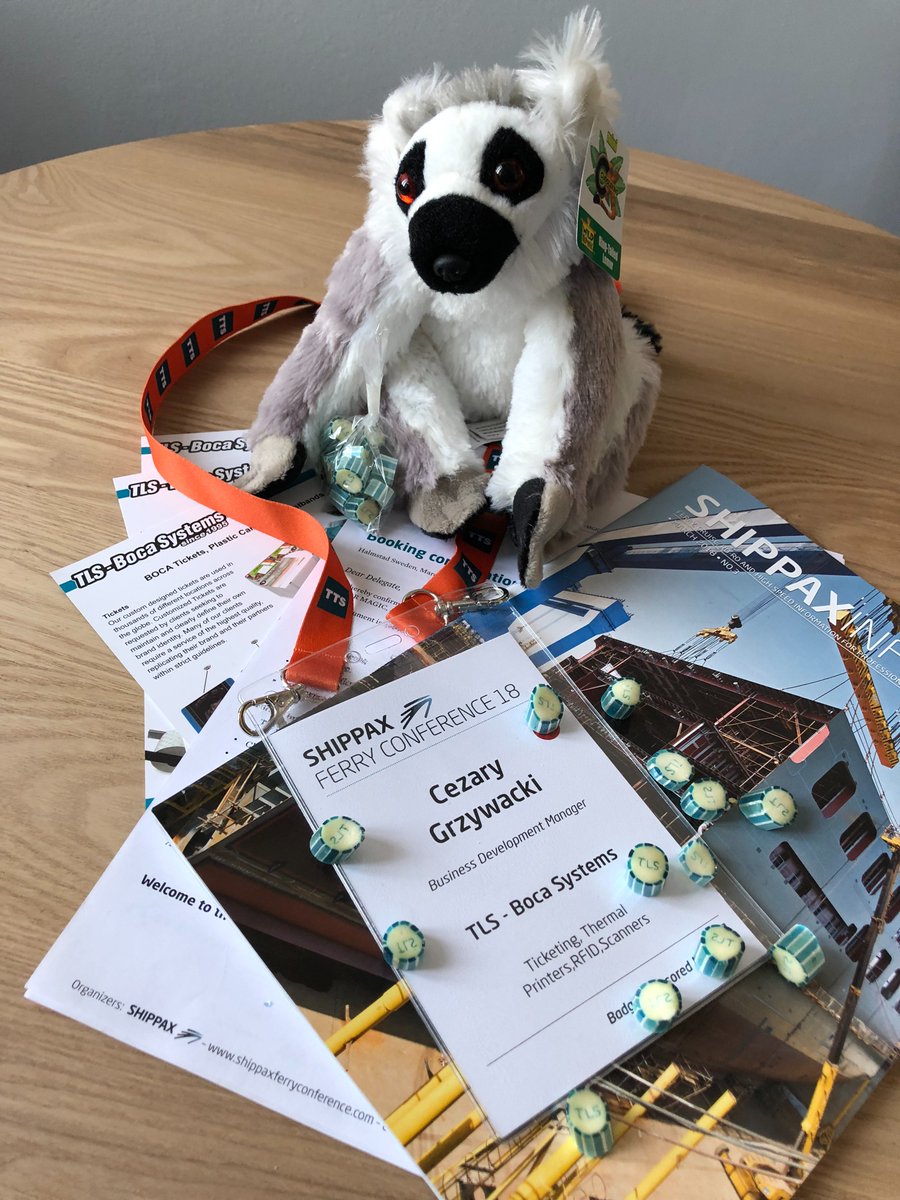 Little Leon is ready and cannot wait to meet everyone at the Ferry Shipping Conference next week! We are looking forward for another #Shippax! 
#tlsbocasystems #shippax #RFID #ferry #ticketing #printers