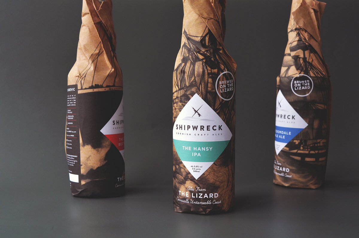 <a href="/shipwreckales/">Shipwreck Cornish Craft Ales</a> are now on the shelves over at #RTriggs on #TheLizard. We’ve been photographing today after working on them since last year. Well worth the wait! 
.
.
#graphicdesign #cornwall #thelizard #branding #packaging #stives #hayle #craftbeer
