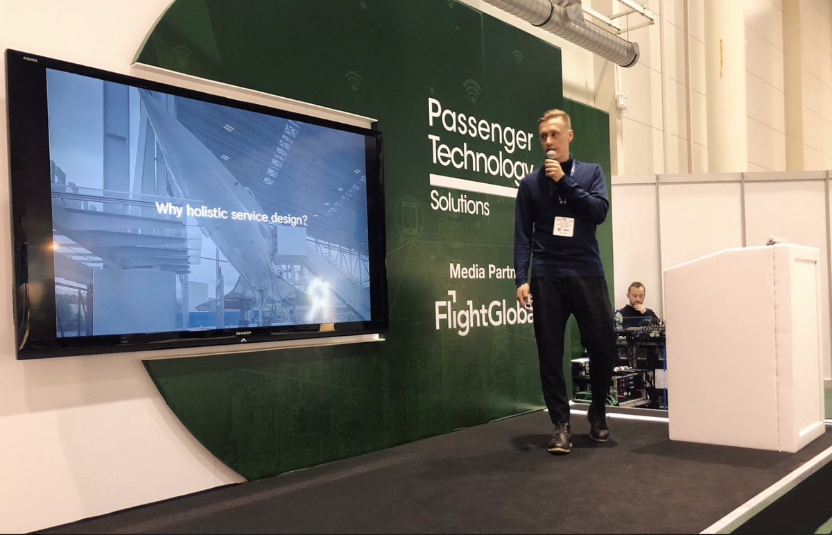 ReaktorNow's tweet photo. .@aapokojo talked about holistic service design in aviation today at @PaxTechSolution. Tomorrow we'll be hosting an afterwork with @theAPEXassoc on running a digital-first business in aviation. Sign up for an invitation at https://t.co/kiJTtFPG7r  #pts2018 #aix2018 https://t.co/56hwUPI4nz