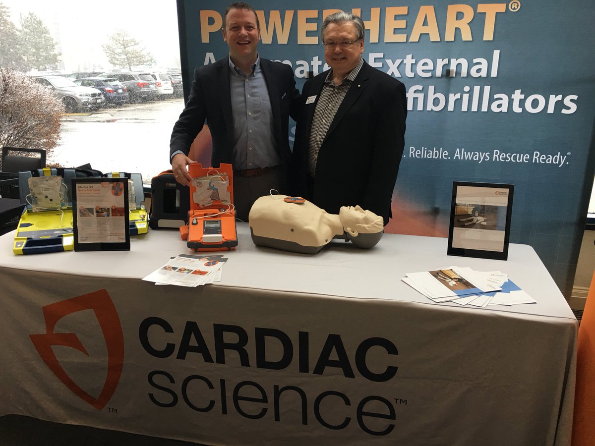 SJA_York's tweet photo. DID YOU KNOW? @CardiacScience provides #Automatic #External #Defibrillator #AED #equipment for #StJohnAmbulance @SJAOntario & community service partner. Thanks from @SJAOntConf 2018 #SJAPOPF. (@BrianJJCole , CEO/Council ON w/ Lucas Smith #CardiacScience: https://t.co/Hnheu61t82) https://t.co/RaFcjDpXwO