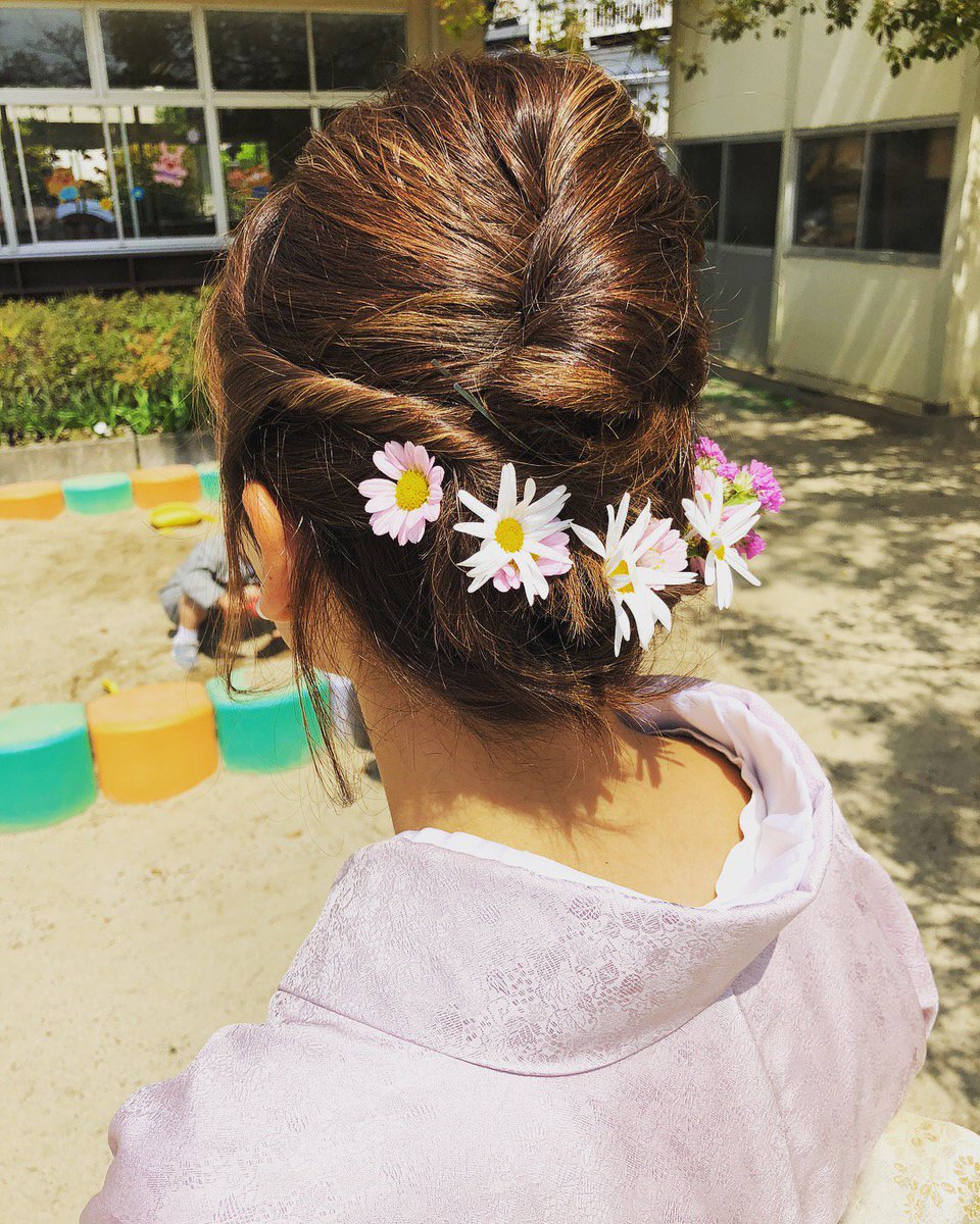 生花ヘアアレンジ