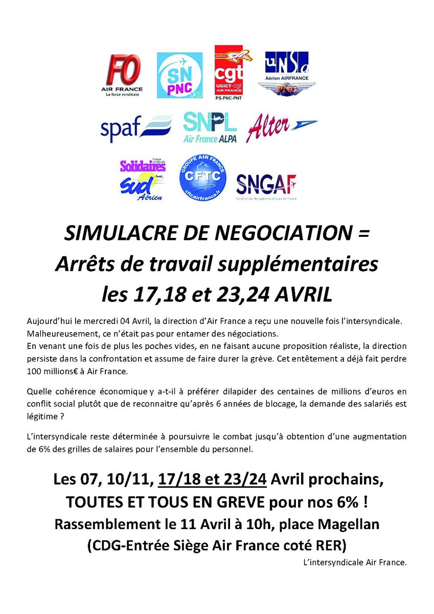 Rassemblement Air France Roissy 30% des vols annulés ce mercredi DabU4pRX4AAEK0M