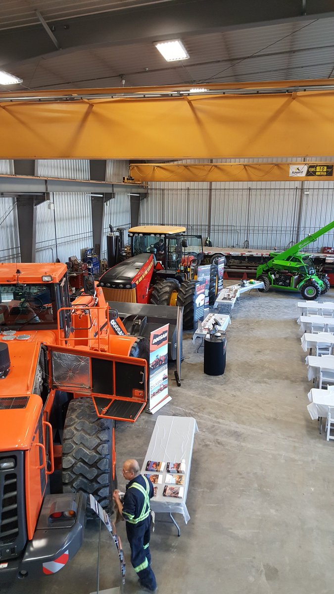AgCon_Equipment's tweet photo. Everything Agriculture &amp; Construction, State of the Art Shop &amp; Frame Shop, BBQ, Prizes - OH MY! 

Really looking forward to our Open House this Thursday, April 12th, from 10 am to 3 pm. So here is a little through back to last year's Open House set up.

#AgconEquipment https://t.co/xoTTiZZGeW