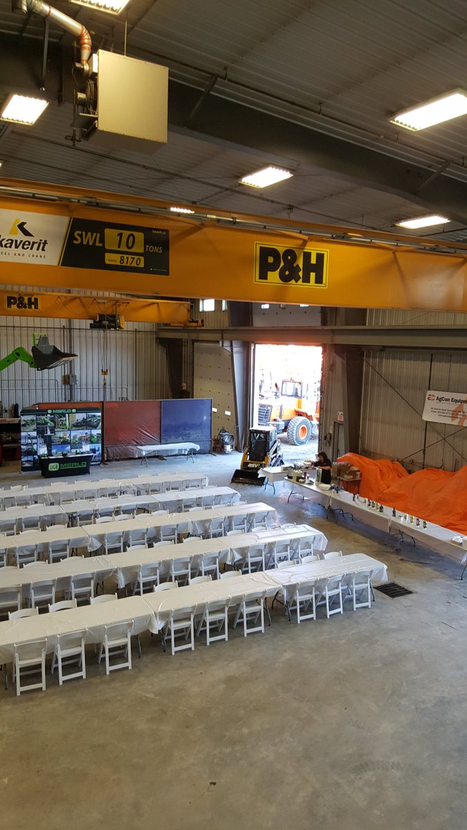 AgCon_Equipment's tweet photo. Everything Agriculture &amp; Construction, State of the Art Shop &amp; Frame Shop, BBQ, Prizes - OH MY! 

Really looking forward to our Open House this Thursday, April 12th, from 10 am to 3 pm. So here is a little through back to last year's Open House set up.

#AgconEquipment https://t.co/xoTTiZZGeW