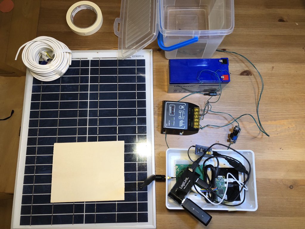 orangeway's tweet photo. Transformed my #iC880A @IoTbyIMST #LoRaWAN gateway to a #solarpowerd mobile version last week and placed it temporarily overlooking Neckar valley at #hohenneuffen castel. Smart coverage extension @TTN_Stuttgart Community verified ๐ https://t.co/0vyL7UZHjZ