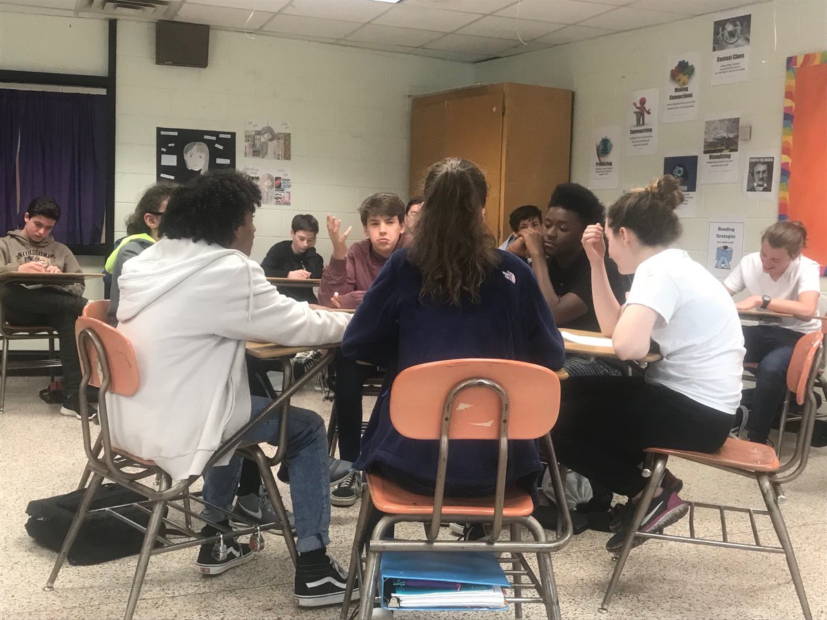 SarahFraher's tweet photo. Student learning conversation in the center circle as the outer circle students map the interaction between the students. https://t.co/Qzi1uuiKgg