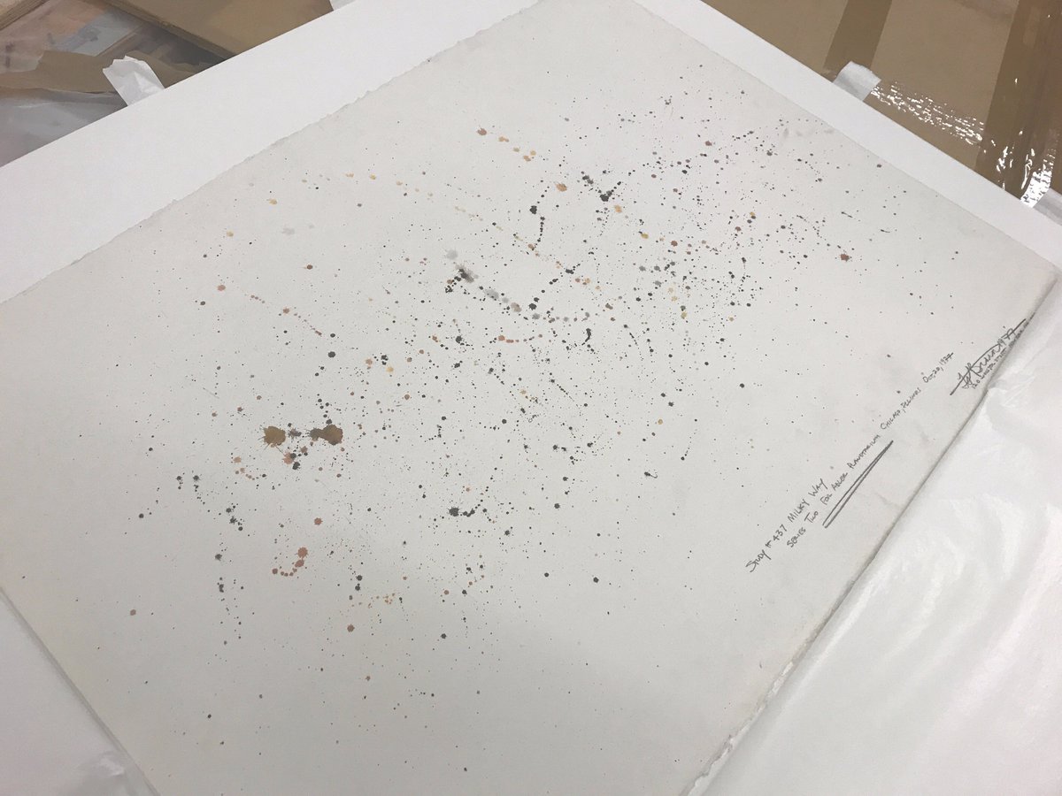 AdlerPlanet's tweet photo. One of the newest items in our History of Astronomy collection combines science and art! “The Milky Way” is a painting by Frederick J. Brown, who was inspired by the distribution of stars in our own galaxy. Learn more about the artist here: https://t.co/E4dL44ybIf. https://t.co/HCS1mStIXt