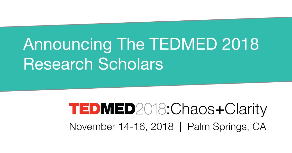 TEDMED's tweet photo. Have you met the #TEDMED 2018 Research Scholars? This group of 45 brings diverse backgrounds and knowledge that will allow us to take a deep dive into the complexities of this year's Speaker nominations. https://t.co/40zuNAfT7j https://t.co/lmICkSGTzu