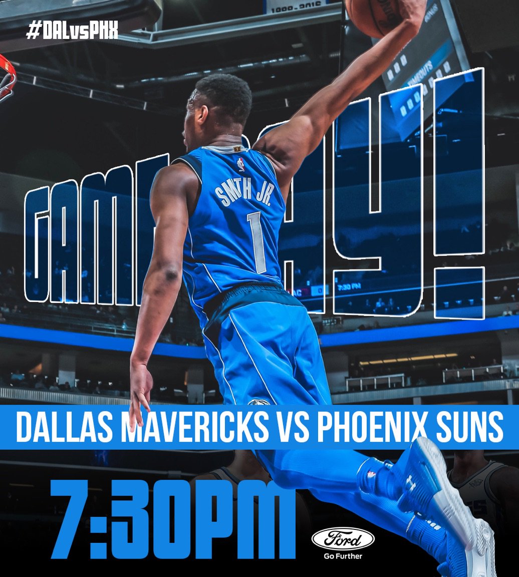 dallasmavs's tweet photo. GAME DAY! Join us for the #FANtasticFinale TONIGHT!
🏀: 7:30PM CT
🚪: 6PM 
📍: @AACenter
📺: @FoxSportsSW - PLUS
📻: @1033fmESPN &amp; KFZO-Zona MX 99.1FM
🎟: https://t.co/7k8CNdzlJK
#MFFL #DALvsPHX https://t.co/GGCZtJ93Lg