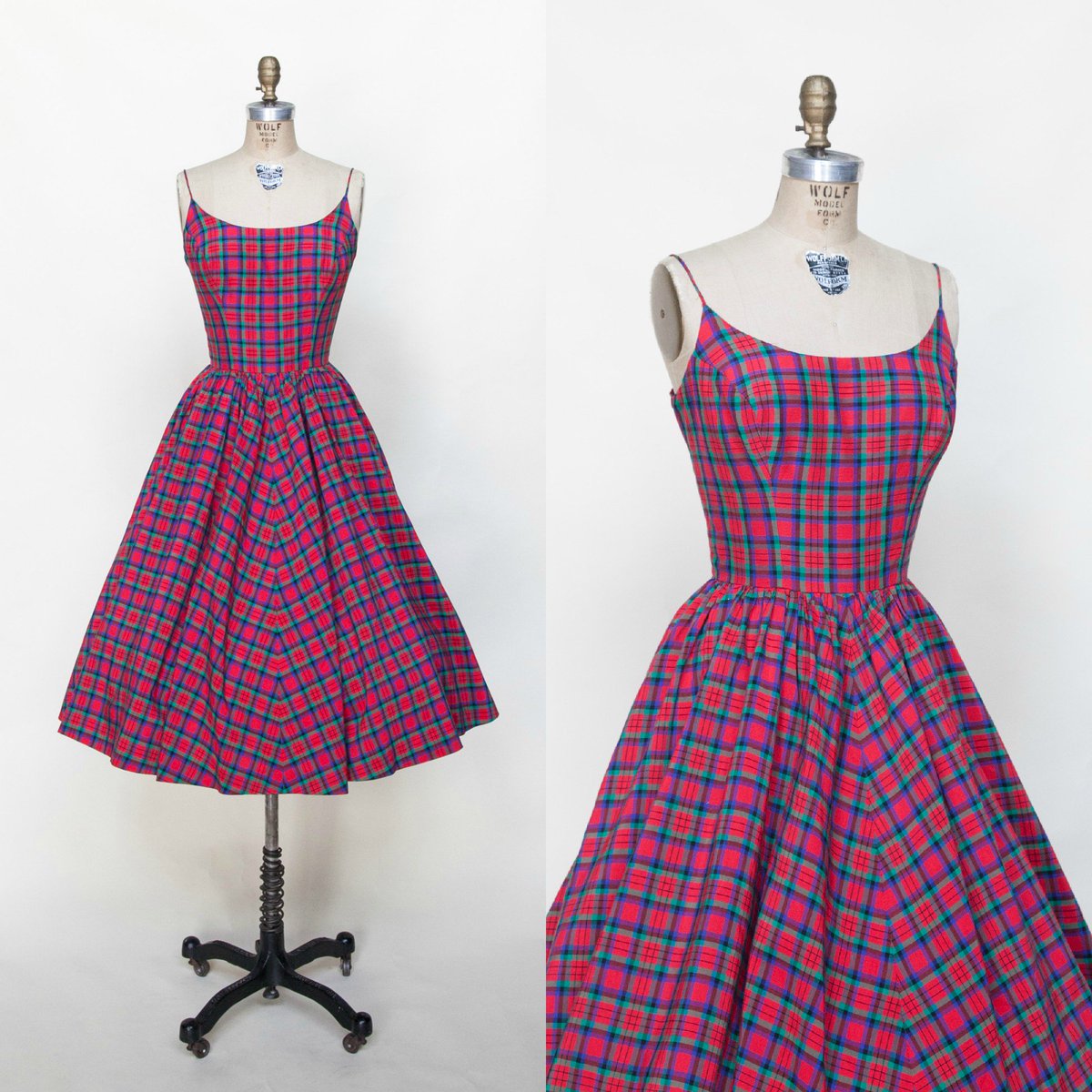New! 1950s Patricia Plaid Dress #vintage bit.ly/2Ez1727