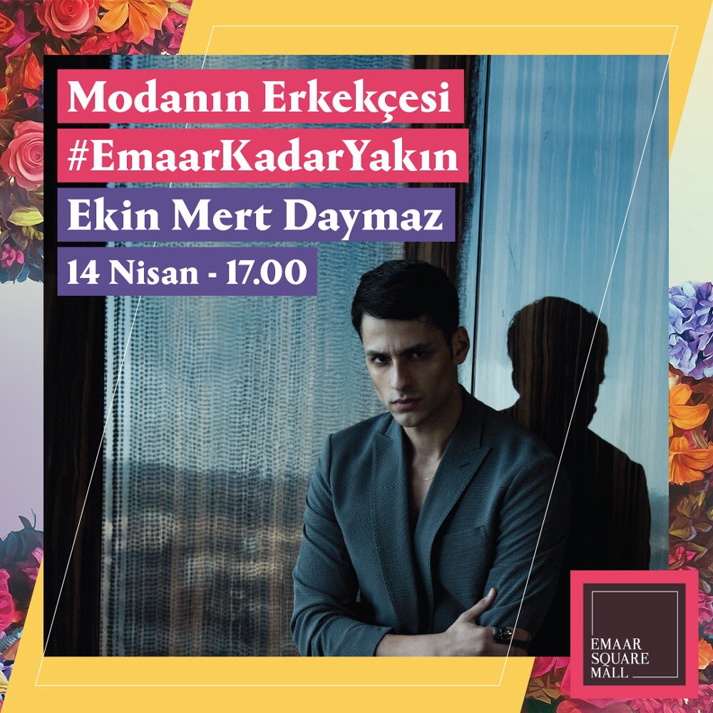 emaarsquaremall's tweet photo. Yeni sezon heyecanı Emaar Square Mall’da! Yakışıklığı ile dikkat çeken ünlü model ve oyuncu Ekin Mert Daymaz, 14 Nisan Cumartesi Günü “Adam in Town Fashion Talk”ta. Son trendler ve erkek stili hakkında merak ettikleriniz bu buluşmada. #AdamInTown
Moda #EmaarKadarYakın ✨ https://t.co/XZwnsqfXZS