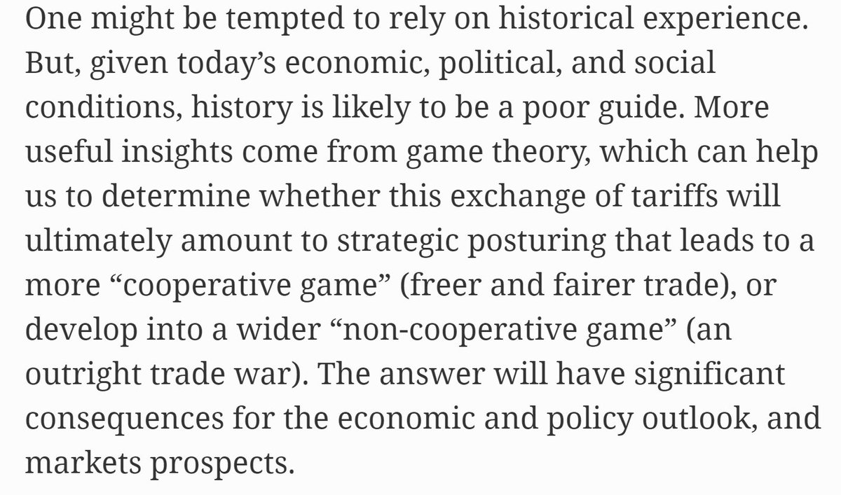 Further to the earlier tweet, here's the "game theory" framework posted a few days ago that I find useful to think about how current #trade tensions may evolve.

project-syndicate.org/commentary/glo…

#economy #trade <a href="/ProSyn/">Project Syndicate</a>  #markets #tradewars #tradewar <a href="/wsj/">The Wall Street Journal</a> <a href="/ft/">Financial Times</a> <a href="/economist/">economist ❚ ❚</a> #tariff #china #us
