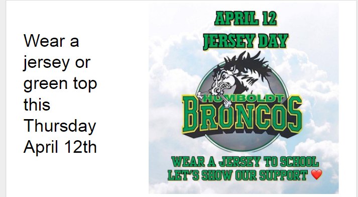 StPeterCSS's tweet photo. Hey Saints...This Thursday, show your support for Humboldt! @pvnc https://t.co/uKQSAkAl0N