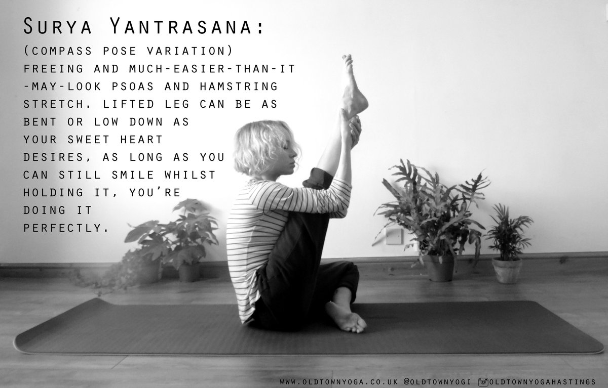 oldtownyogi's tweet photo. Pose of the week no. 8 Surya Yantrasana (or a variation of Compass Pose!) 
A lovely deep stretch, great if you suffer with tight hamstrings or a tight lower back! #hastings #stleonards #hastingsoldtown #hamstrings #yoga #tightback  #Zen @Hastings_Pier https://t.co/J4OwOysFkZ https://t.co/olgBM0F1UV