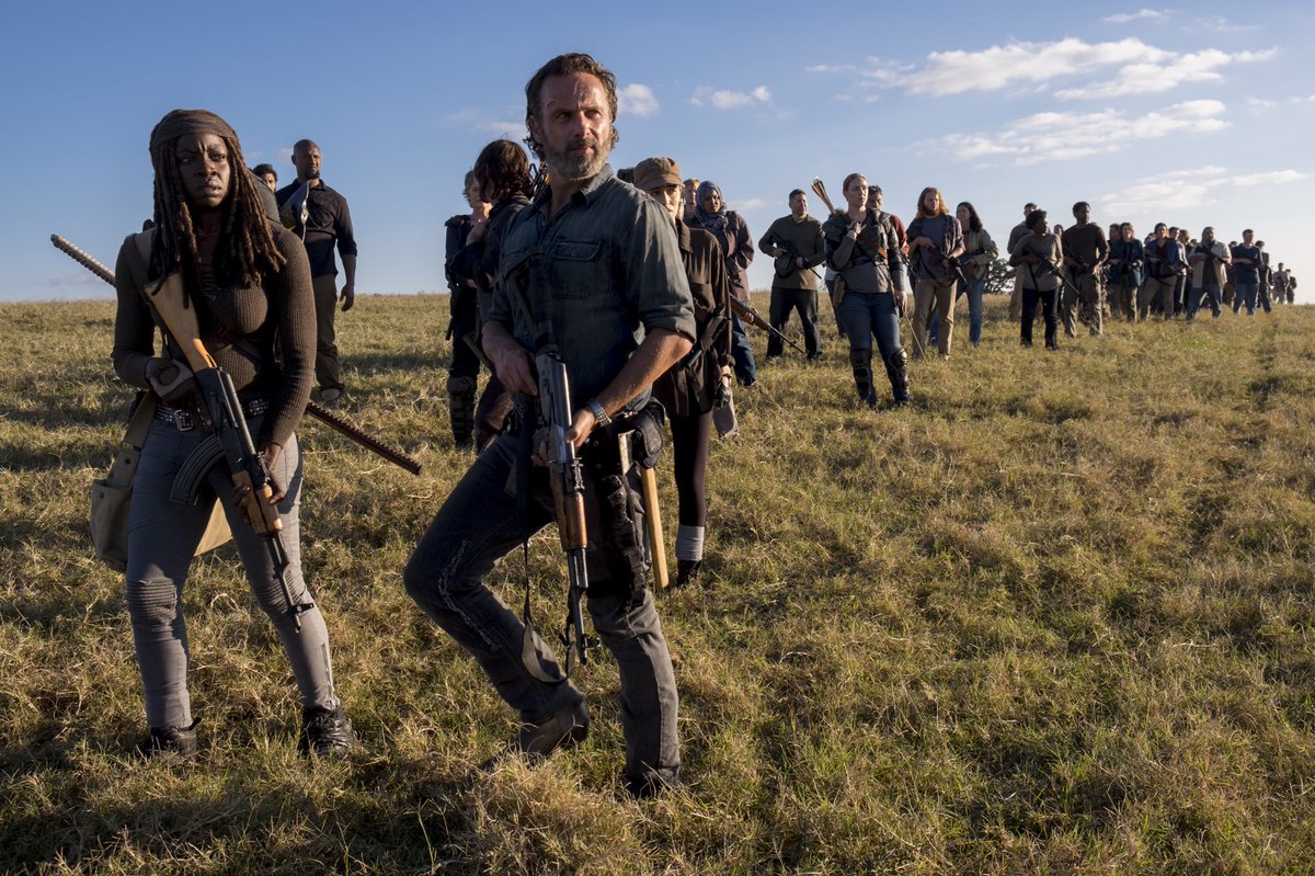 TheWalkingDead's tweet photo. The trailer for Sunday’s #WalkingDead Finale is crazy: https://t.co/7GJ4YRp0kS https://t.co/egQNHbzeFm