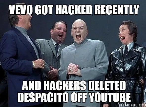 abbeywackrow1's tweet photo. Facebook invades our privacy nobody cares...One video got deleted every body loses their mind @sh_kuroi #youtubehacked #Despacito #Prosox https://t.co/jC564huc37